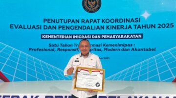 Usaha Tidak Mengkhianati Hasil, Bapas Palangka Raya Resmi Sabet Predikat WBK dari Kemenpan RB